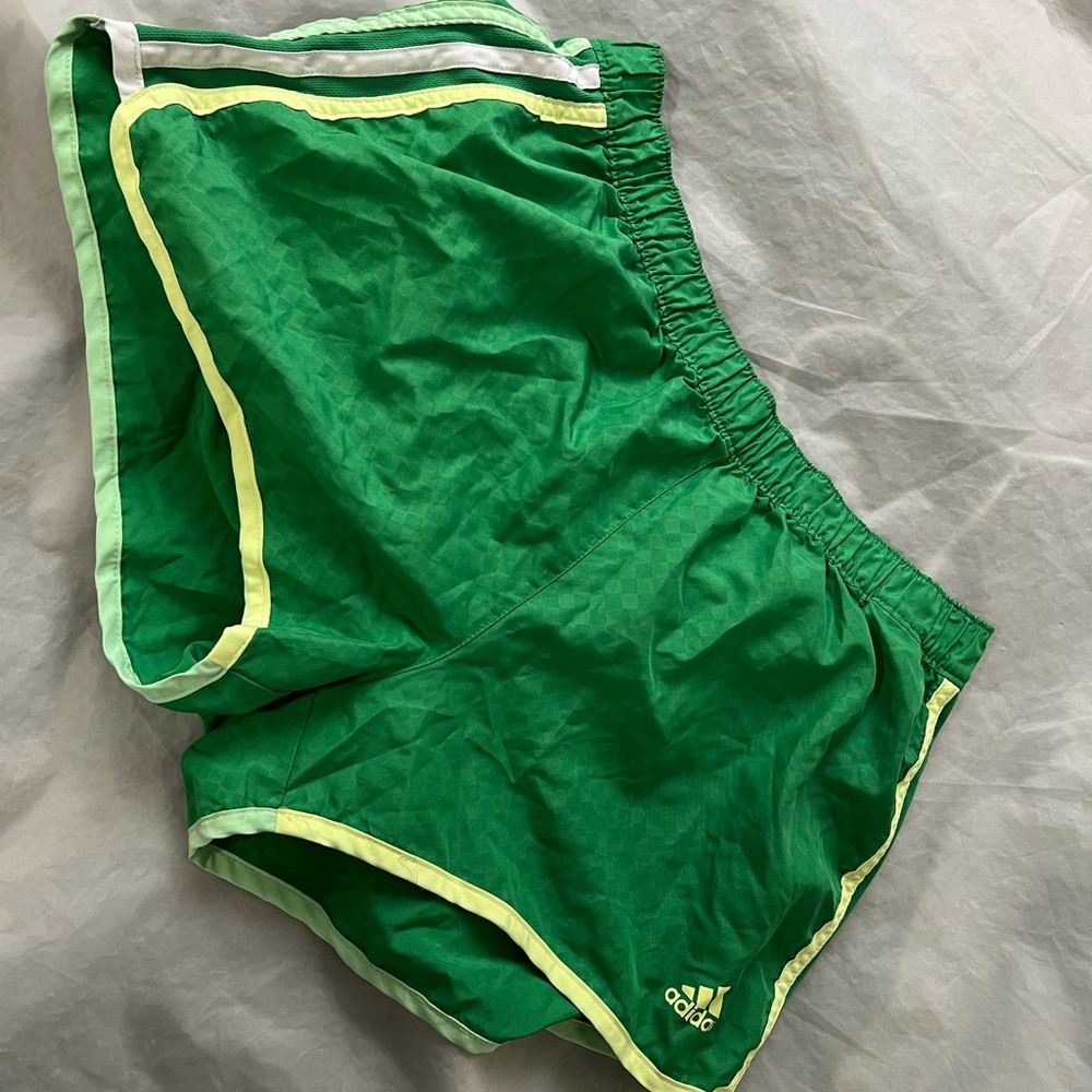 Adidas Green and Yellow Sports Shorts